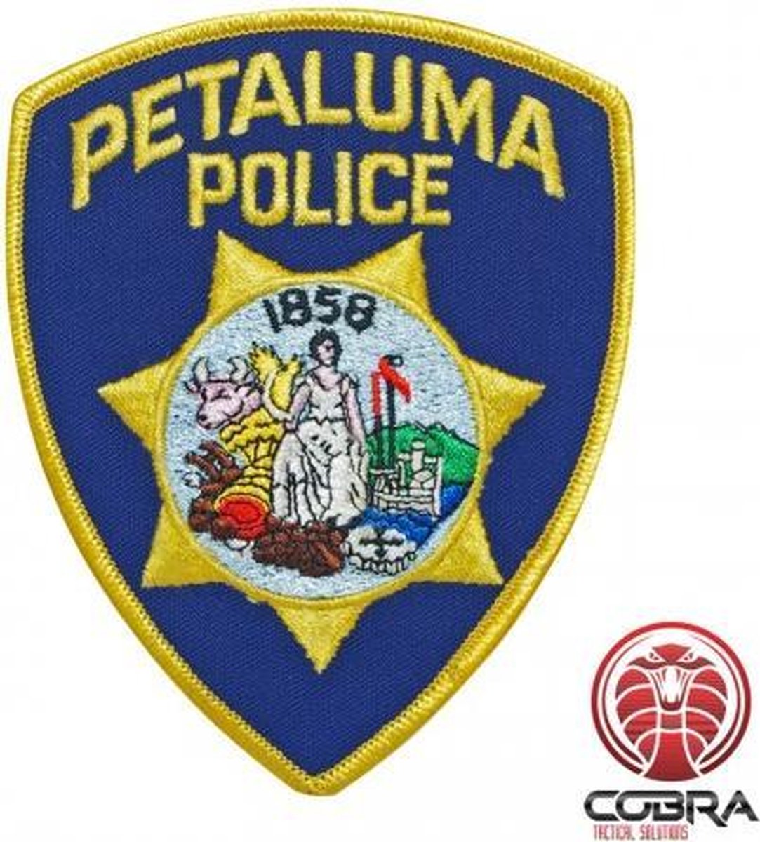 Petaluma Police geborduurde patch | Strijkpatches | Military Airsoft